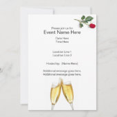 Champagne Toast Custom Invites Kaart (Voorkant)