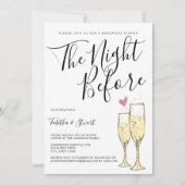 Champagne Toast de nacht voor het repetitief eten Kaart (Voorkant)