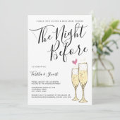 Champagne Toast de nacht voor het repetitief eten Kaart (Staand voorkant)