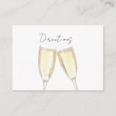 Champagne Toast Directions Informatiekaartje (Voorkant)