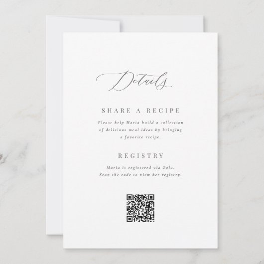 Champagne Toast Double-Sided Bridal Shower Kaart (Achterkant)