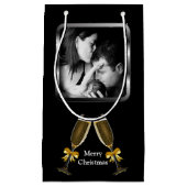 Champagne Toast Elegant Custom Photo Klein Cadeauzakje (Voorkant)