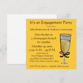 Champagne Toast Engagement Kaart (Voorkant / Achterkant)