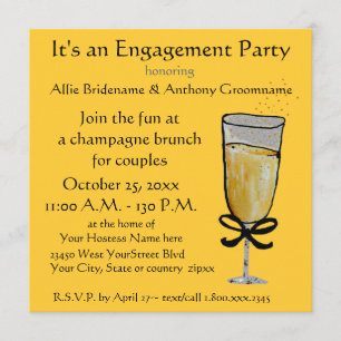 Champagne Toast Engagement Kaart