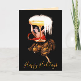 Champagne Toast Feestdagen Kaart