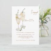 Champagne Toast Foliage Engagement Kaart (Staand voorkant)
