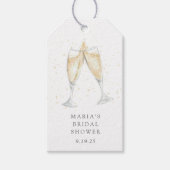 Champagne Toast Gepersonaliseerd Vrijgezellenfeest Cadeaulabel (Voorkant)