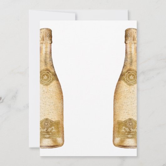 Champagne Toast Gold Text Engagement Kaart (Achterkant)