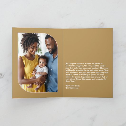 Champagne Toast Happy New Year Retro Groovy Photo Feestdagen Kaart (Binnen)