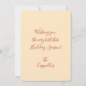 Champagne Toast Holiday Flat Card Feestdagenkaart (Achterkant)