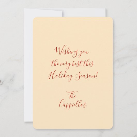 Champagne Toast Holiday Flat Card Feestdagenkaart (Achterkant)