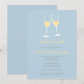 Champagne Toast Invitation Kaart (Voorkant / Achterkant)