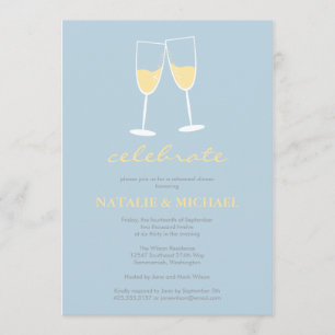 Champagne Toast Invitation Kaart