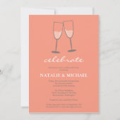 Champagne Toast Invitation Kaart (Voorkant)
