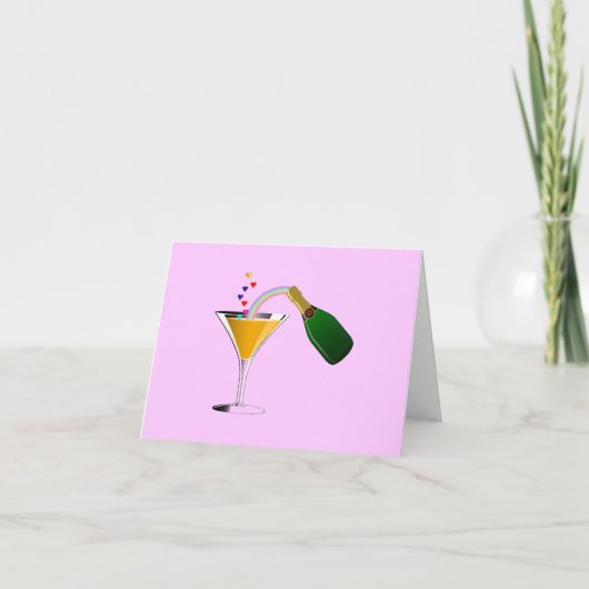 Champagne Toast Kaart (Voorkant)