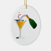 Champagne Toast Keramisch Ornament (Rechts)