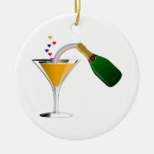 Champagne Toast Keramisch Ornament (Voorkant)
