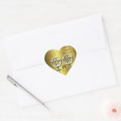 Champagne Toast Lesbisch Handfasting Hart Hart Sticker (Envelop)