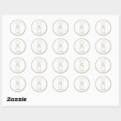 Champagne Toast met Hartsticker Ronde Sticker (Vel)