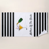 Champagne Toast Moeder van de Bride Strandlaken (Voorkant)