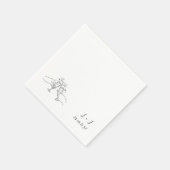 Champagne Toast Monogram Gepersonaliseerde bruilof Servet (Hoek)