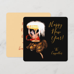 Champagne Toast Nieuwjaar Feestdagenkaart