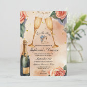 Champagne Toast op Nieuwe Beginnings: Een Scheidin Kaart (Staand voorkant)