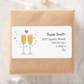 Champagne Toast Return Address Labels (Insitu)