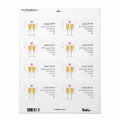 Champagne Toast Return Address Labels (Full Sheet)