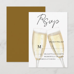 Champagne Toast RSVP Kaartje