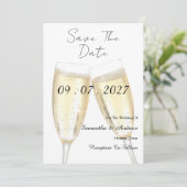Champagne Toast Save The Date (Staand voorkant)