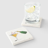 Champagne Toast Stenen Onderzetter (Zijkant)