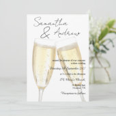 Champagne Toast Trouwdag Kaart (Staand voorkant)