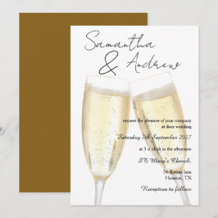 Champagne Toast Trouwdag Kaart