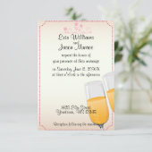 Champagne Toast Uitnodiging (Staand voorkant)