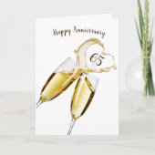 Champagne Toast voor 65e Jubileum Kaart (Voorkant)