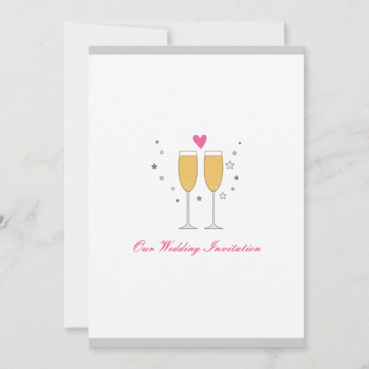 Champagne Toast Weddenschap Kaart (Voorkant)