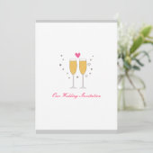 Champagne Toast Weddenschap Kaart (Staand voorkant)