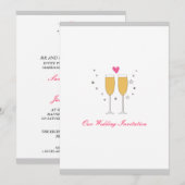 Champagne Toast Weddenschap Kaart (Voorkant / Achterkant)