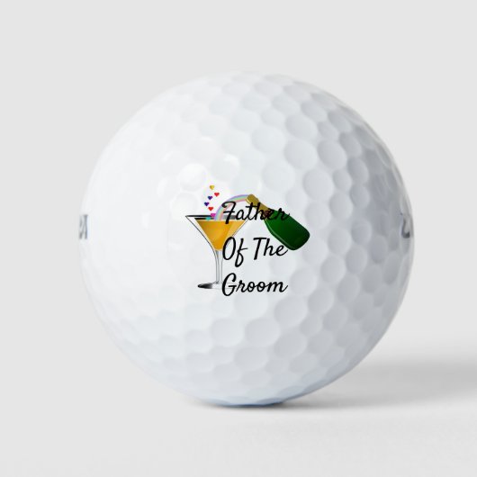 Champagne Toast Wedding Father of Groom Golfballen (Voorkant)
