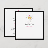 Champagne Toast Wedding Save the Date (Voorkant / Achterkant)