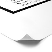 Champagne Toast Wedding Table Sezing Plan Poster (Hoek)