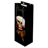 Champagne Toast  Wine Gift Bag Wijn Cadeautas (Voorkant Gekanteld)