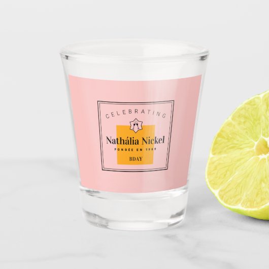 Champagne Toasting Shot Glas (Voorkant)