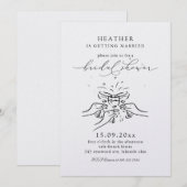 Champagne & Toasts Minimalistisch Vrijgezellenfees Kaart (Voorkant / Achterkant)