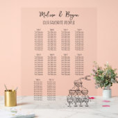 Champagne Toren Bruiloft zitgrafiek 18x24 Acryl Bord (Huwelijk)