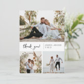 Champagne toren Dank u kaart foto collage (Staand voorkant)