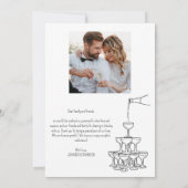 Champagne toren Dank u kaart foto collage (Achterkant)