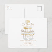 Champagne Tower 50th Birthday Party Briefkaart (Voorkant / Achterkant)