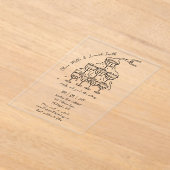 Champagne Tower bruiloft Acryl Uitnodigingen (Laagn)